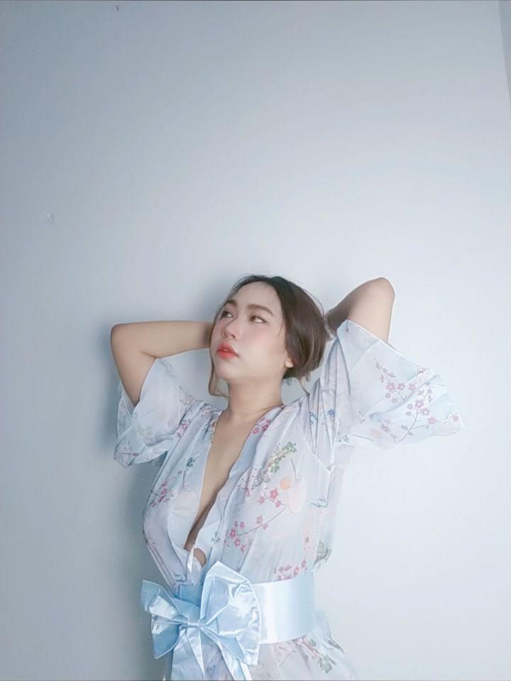 Blue Kimono-style Dress