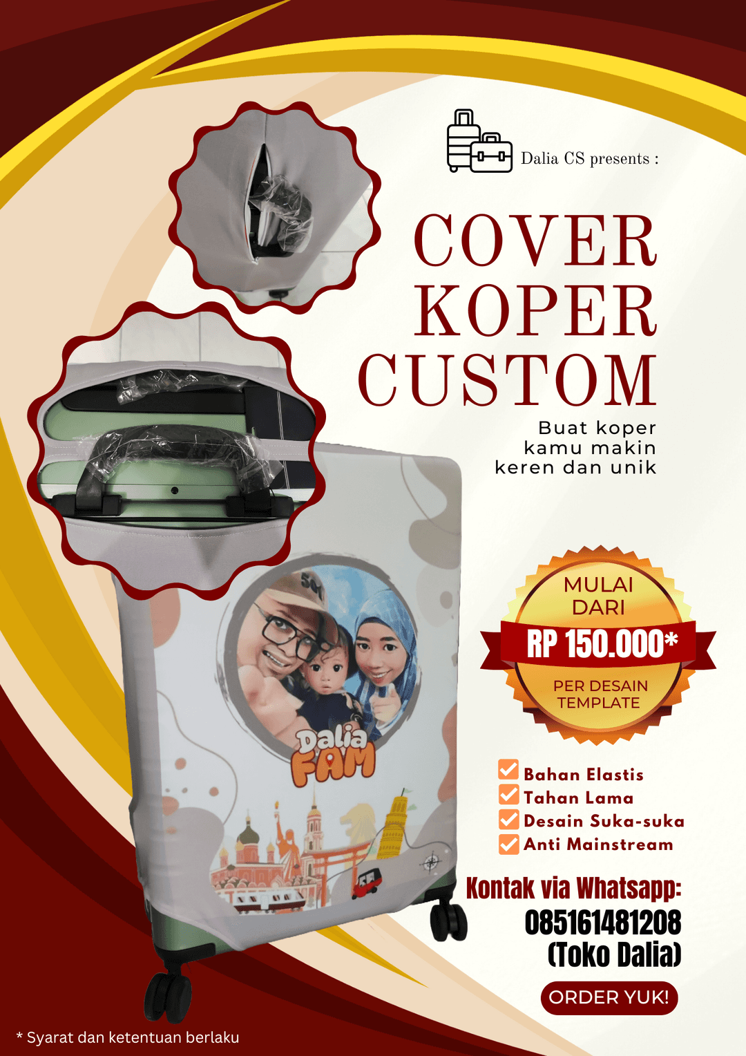 Desain Sarung Koper Premium