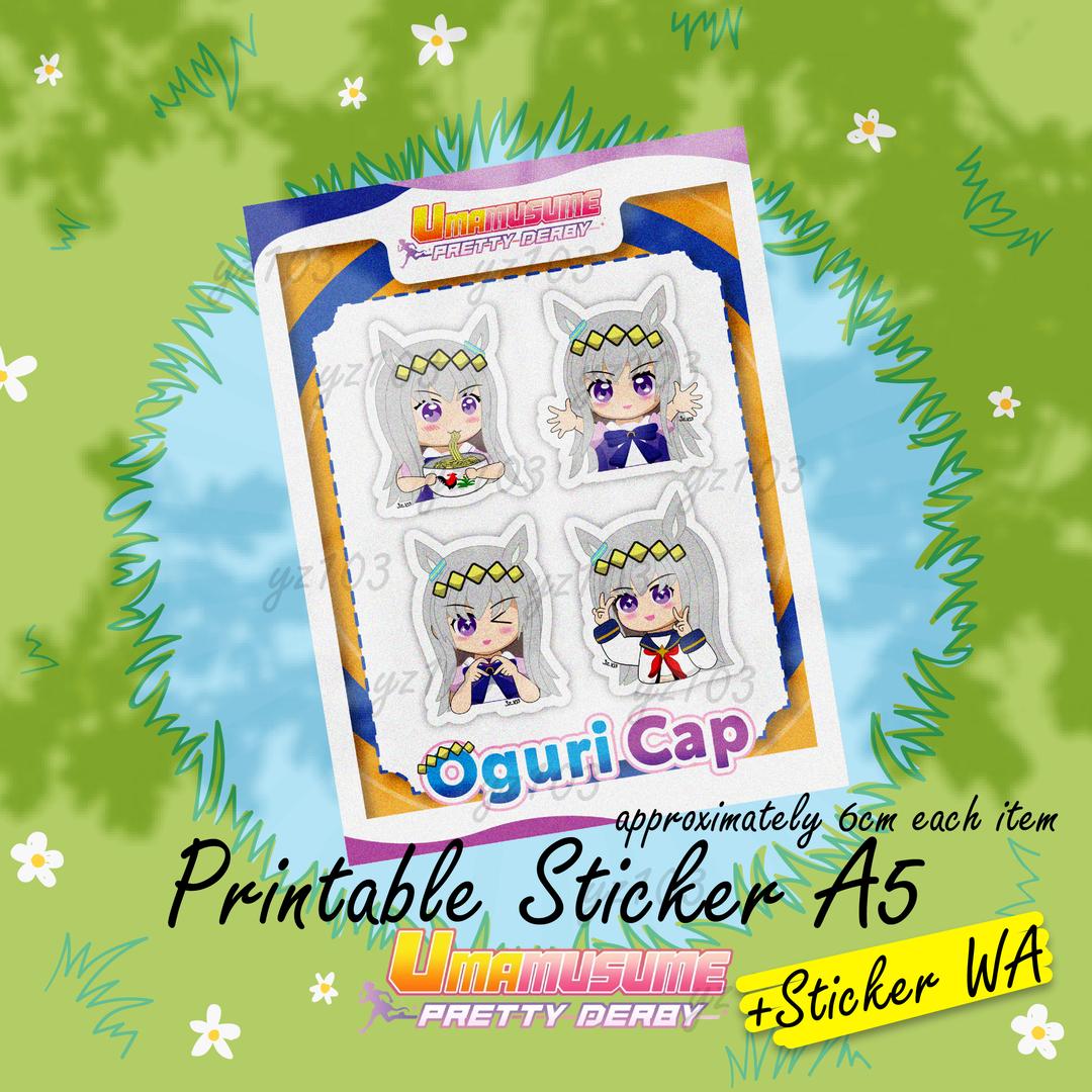 Oguri Cap Uma Musume - Sticker Whatsapp and Printable Sticker