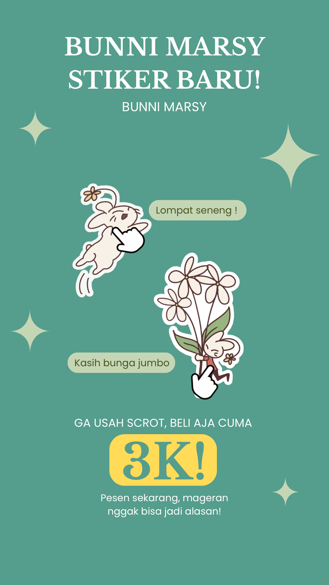 DUO STIKER BUNNI MARSY ✨
