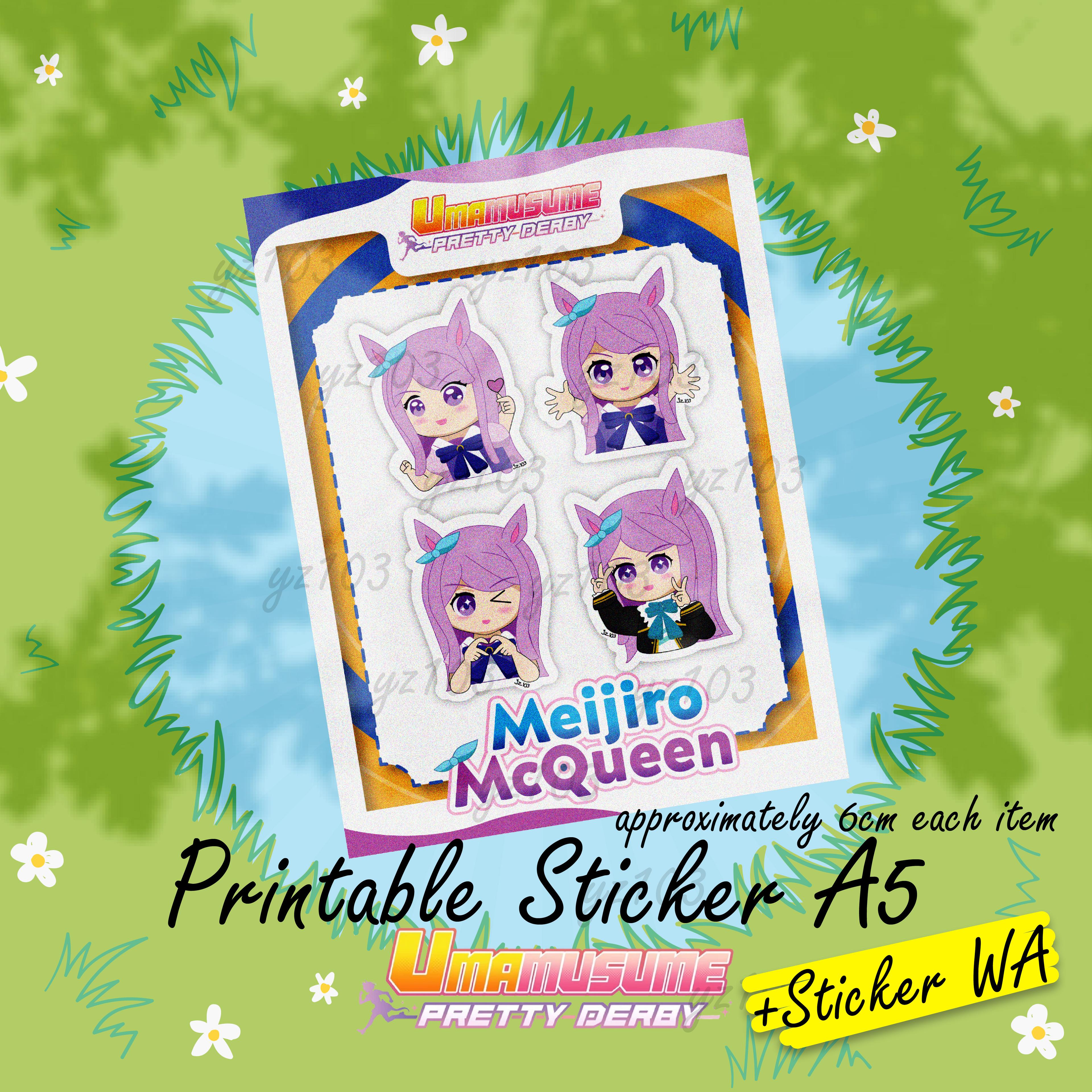 Meijiro McQueen Uma Musume - Sticker Whatsapp and Printable Sticker